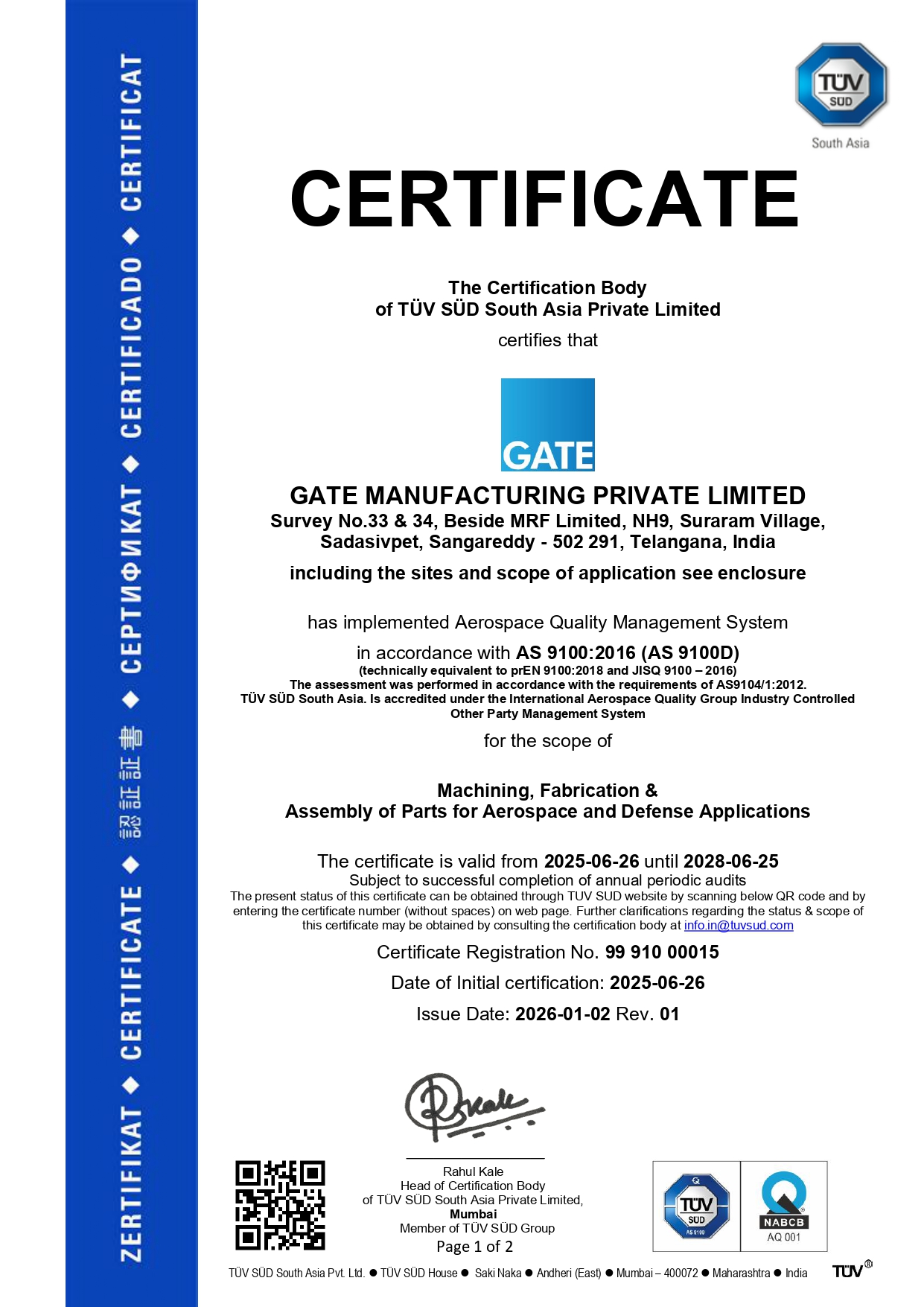 ISO 9001:2015 Certification